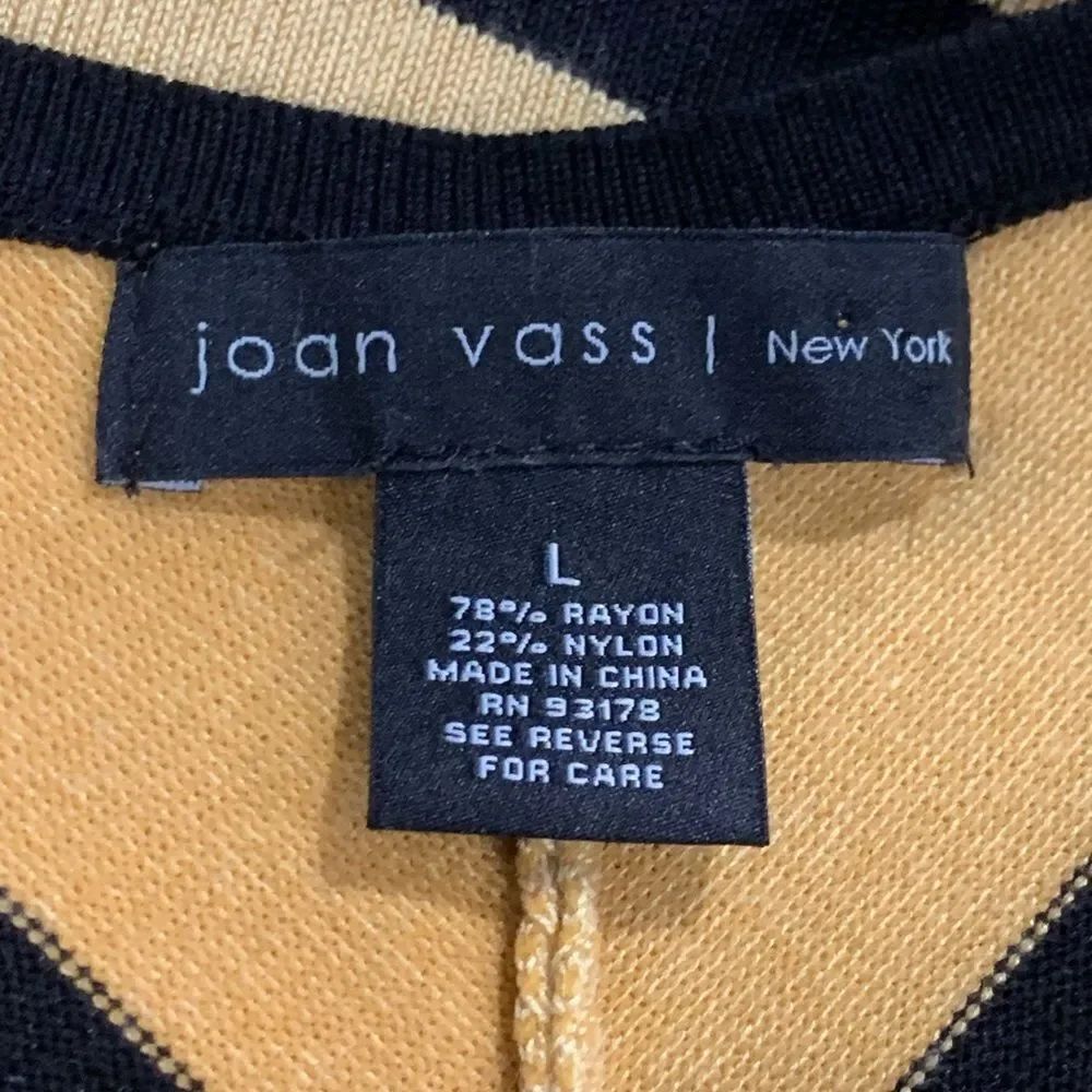 Joan Vass Striped V-Neck Sweater - Picture 4 of 10